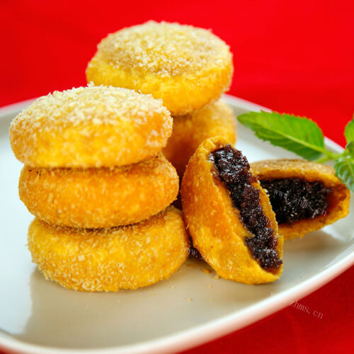 美味的南瓜粉丝饼