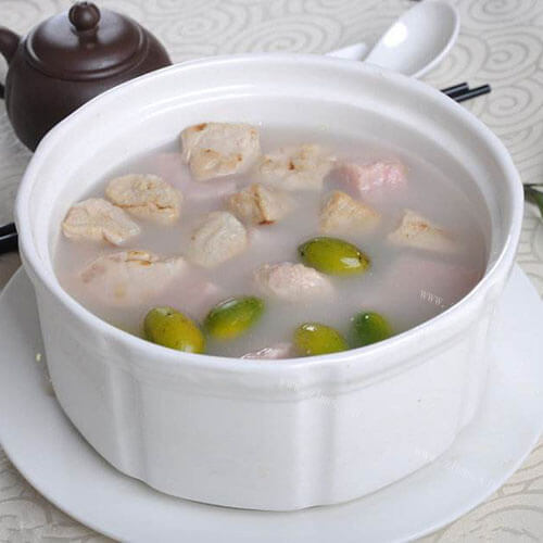 美味青橄榄雪梨炖瘦肉