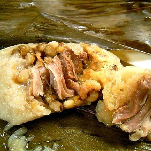 健康绿豆鲜肉粽