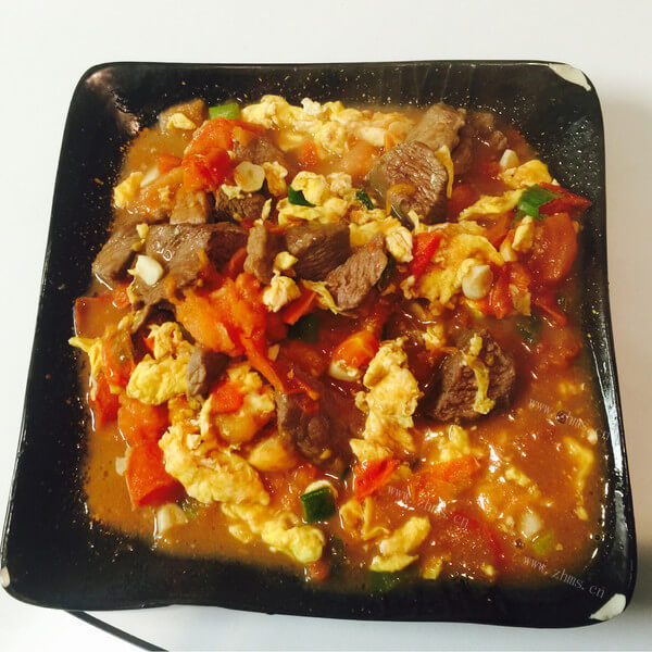 好吃的蕃茄滑蛋肉碎煮豆腐