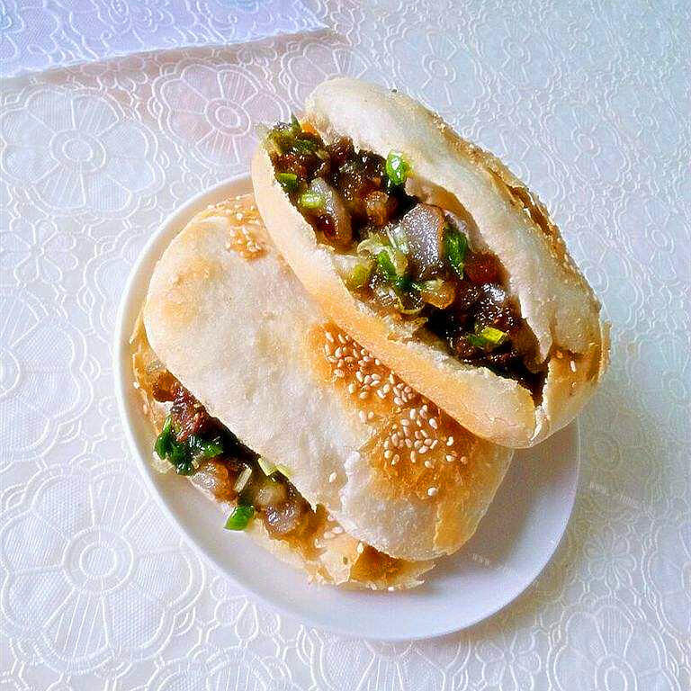 美味的油酥五香烧饼