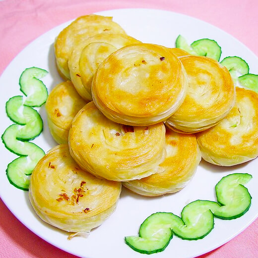 风味香葱油酥饼