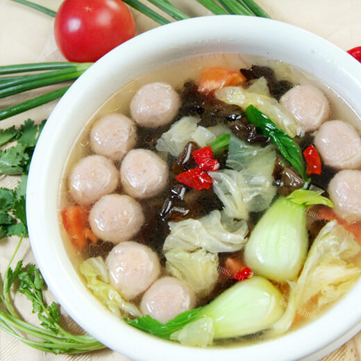 营养肉丸香菇煮面线