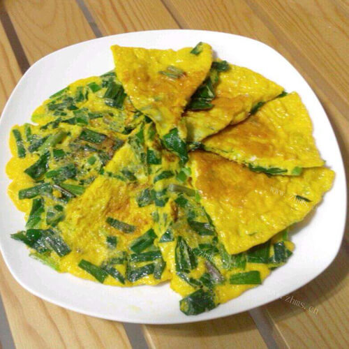 自制虾皮韭菜鸡蛋饼