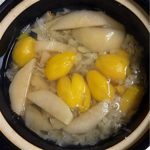 生津化痰雪梨蒸枇杷