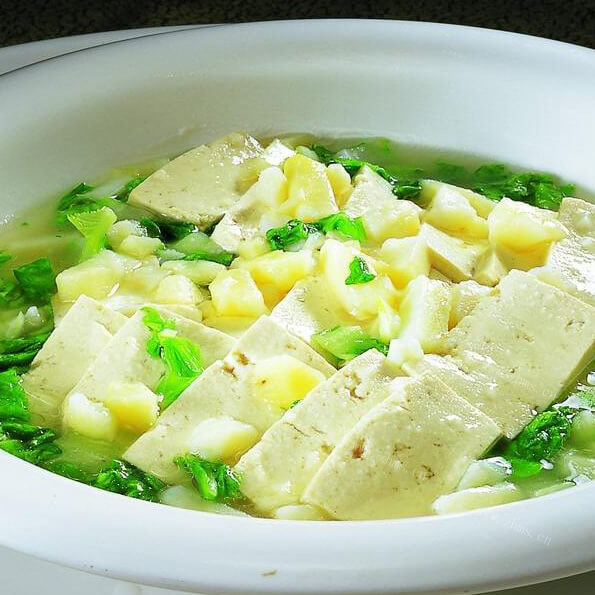 自制烩白菜豆腐 