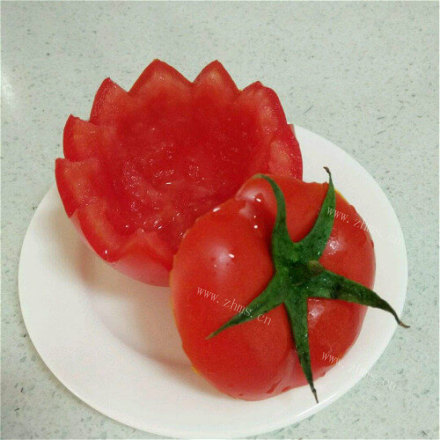 简单西红柿摆花