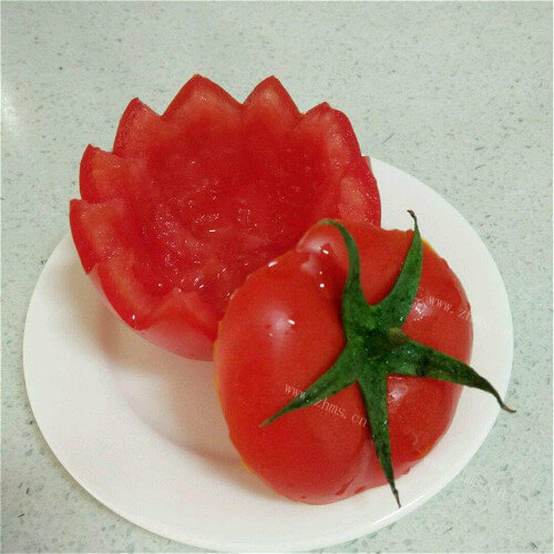 简单西红柿摆花