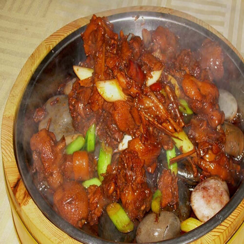 咸鲜的黄焖鸭块 