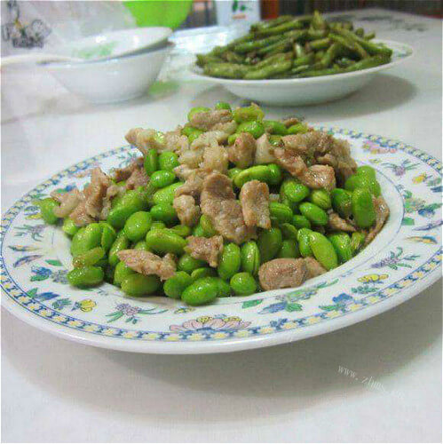 美味毛豆烧肉末