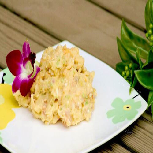 美味的土豆泥蒸虾
