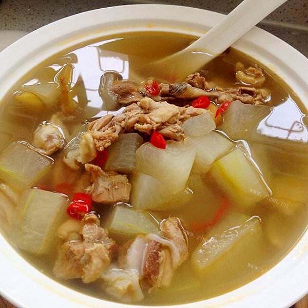 美味的卤鸭烩冬瓜