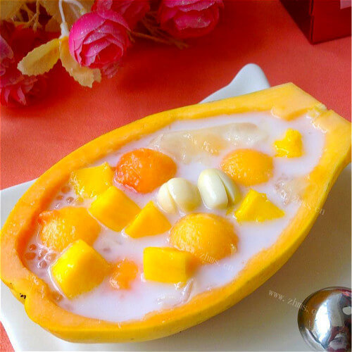 美味木瓜杏仁西米露