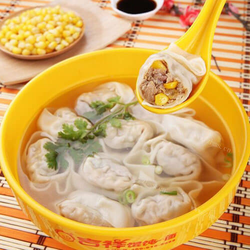 美味猪肉玉米元宝馄饨