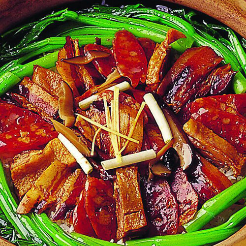 家常姜丝肉片煲仔饭