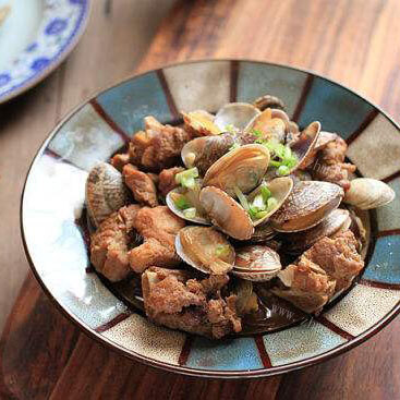 美味的蛤蜊肉烧