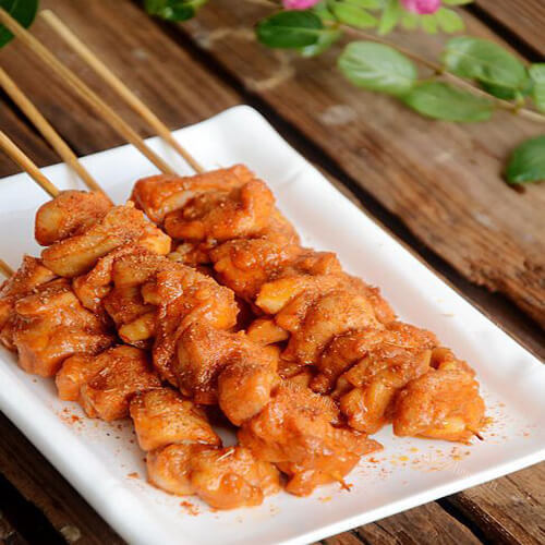 好吃的香烤鸡肉串