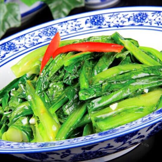 美味的素炒纤宝菜
