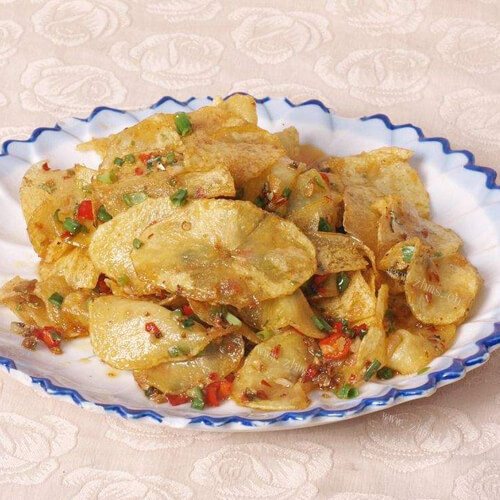 五味俱全的油炸原味土豆片