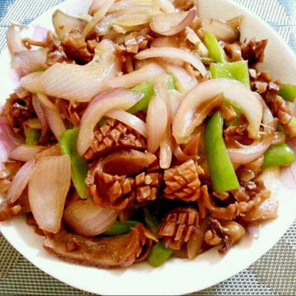 家常洋葱炒牛百叶