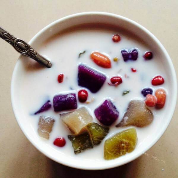 我的「手工美食」芋圆牛奶