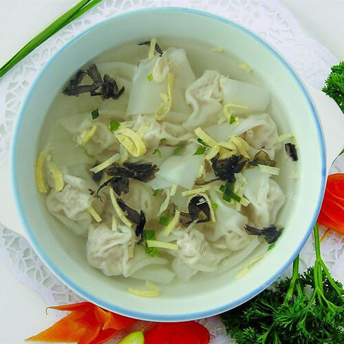 美味的什锦鲜虾小馄饨