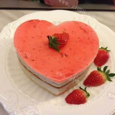 美味的草莓炼乳椰蓉奶糕