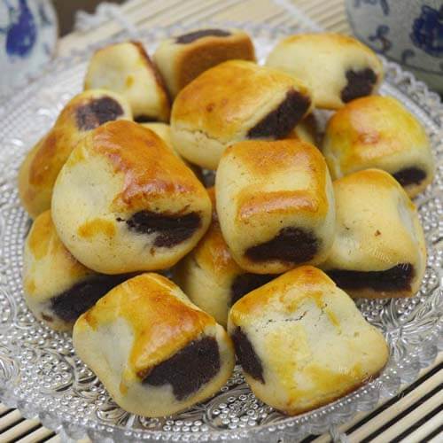 家常豆渣豆沙糕