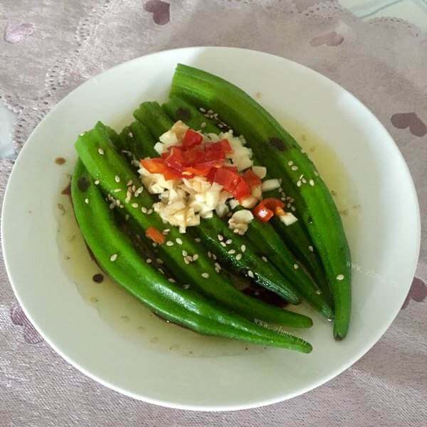 美味的白灼秋葵