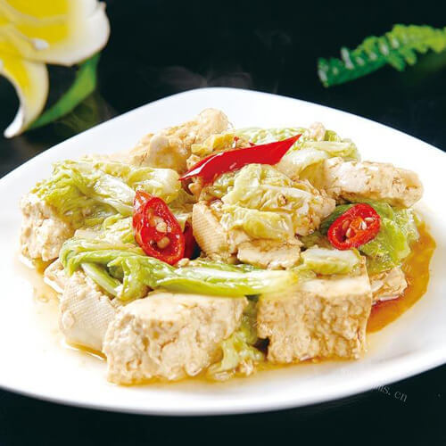 自制圆白菜炒豆腐干