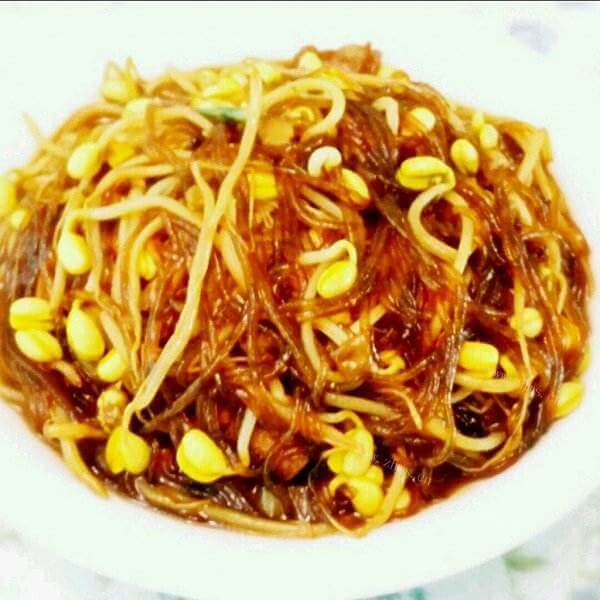 豆豉圆白菜炒粉条
