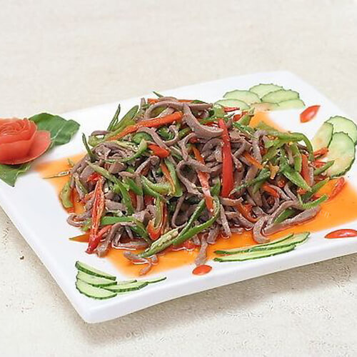 家常三椒炒莜面