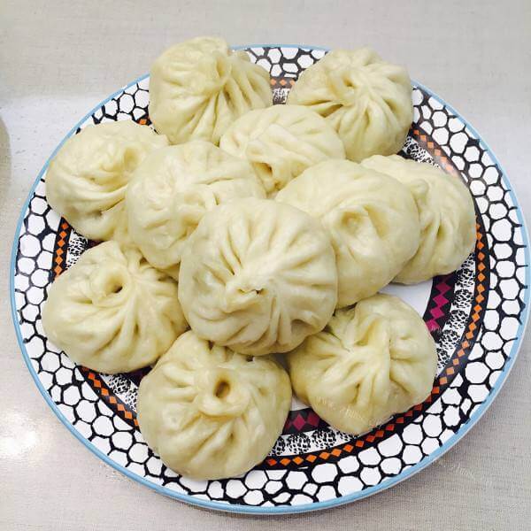  美味的紫苏肉包