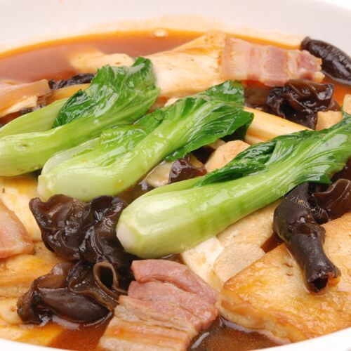 美味的猪肉绘豆腐