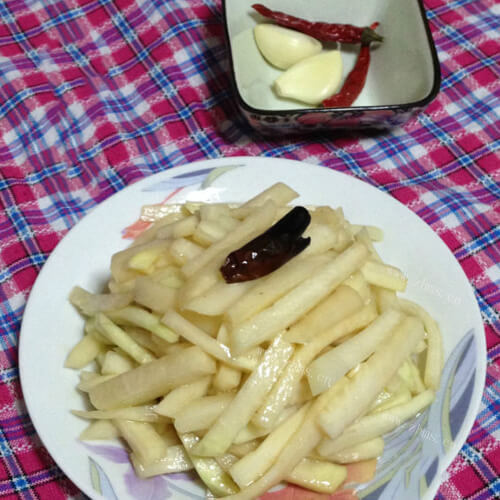 美味的炝拌丕蓝