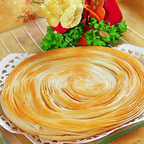 美味的芝士火腿手抓饼