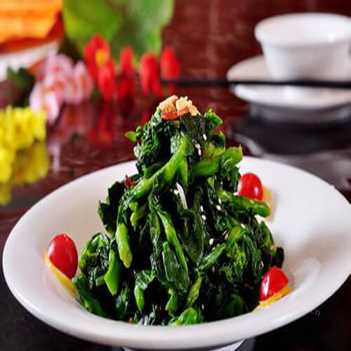 家常蒜香花油菜 