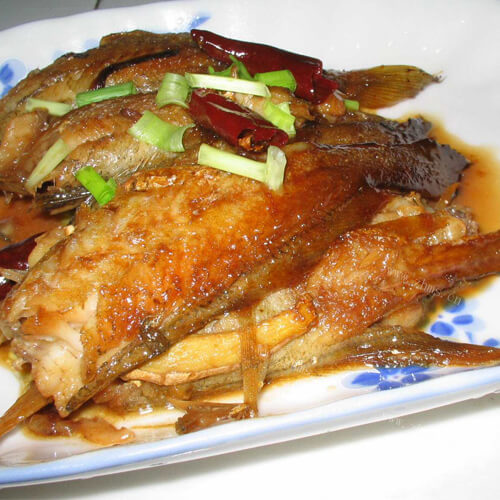 美味的香葱小黄鱼