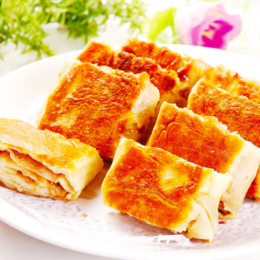 好吃的白芝麻香酥肉饼
