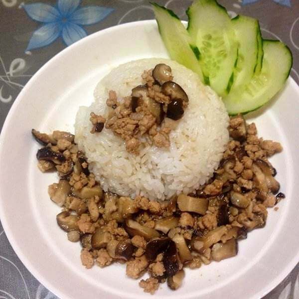 美味的香菇肉末