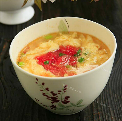 番茄毛豆米鸡蛋汤