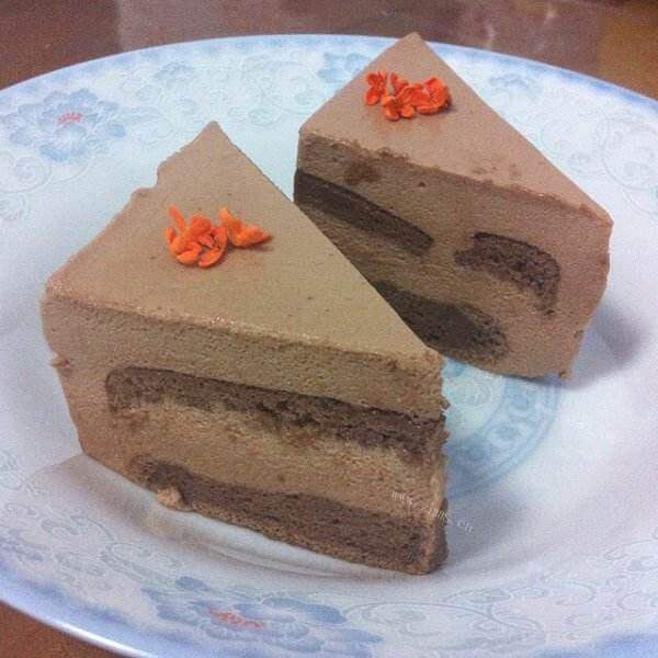 手工美食巧克力酱慕斯