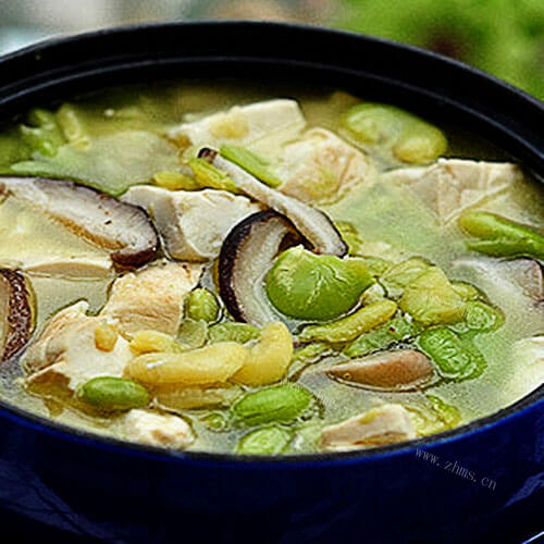 健康蚕豆烧豆腐