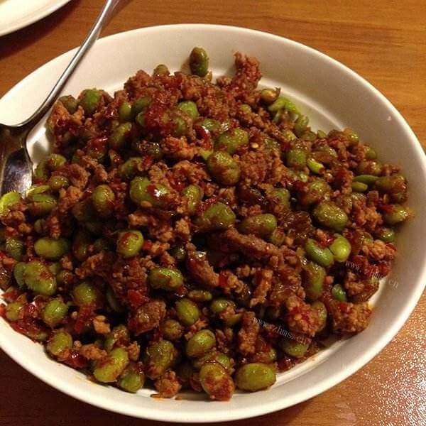 美味的肉末毛豆米