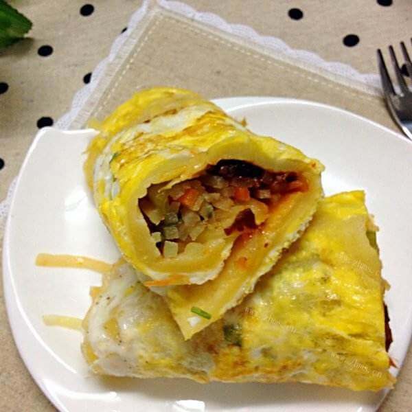 美味的酸辣土豆丝卷饼