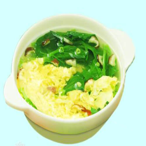 美味的生菠鸡蛋汤