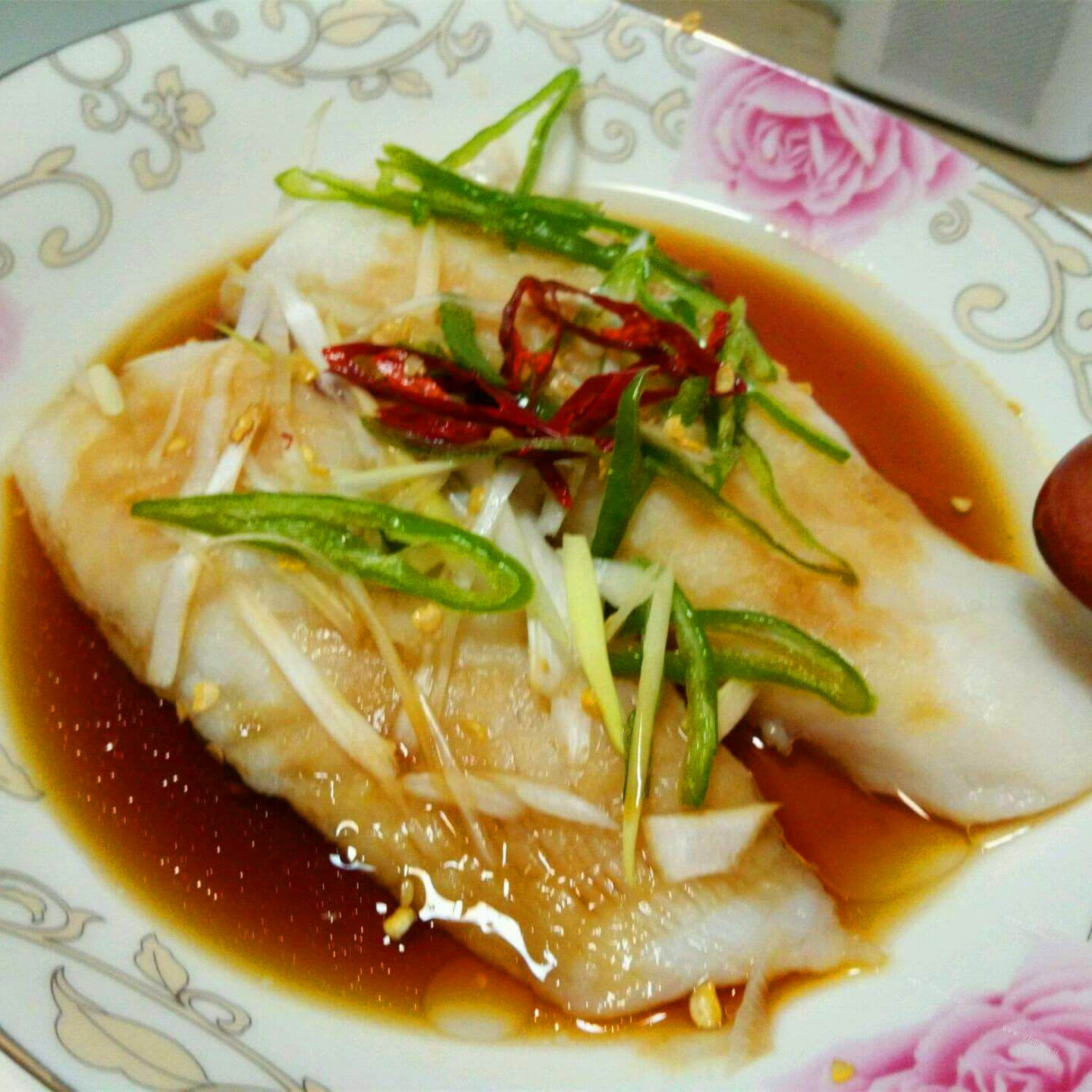 美味双椒蒸龙利鱼