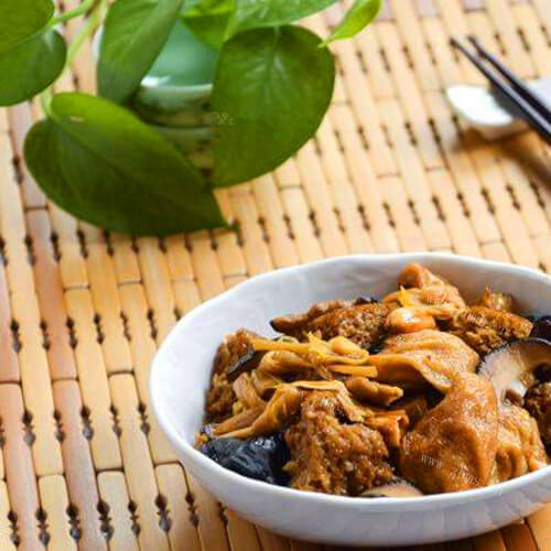 美味的 香菇面筋炒素