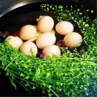 家常地米菜煮鸡蛋的做法图解三