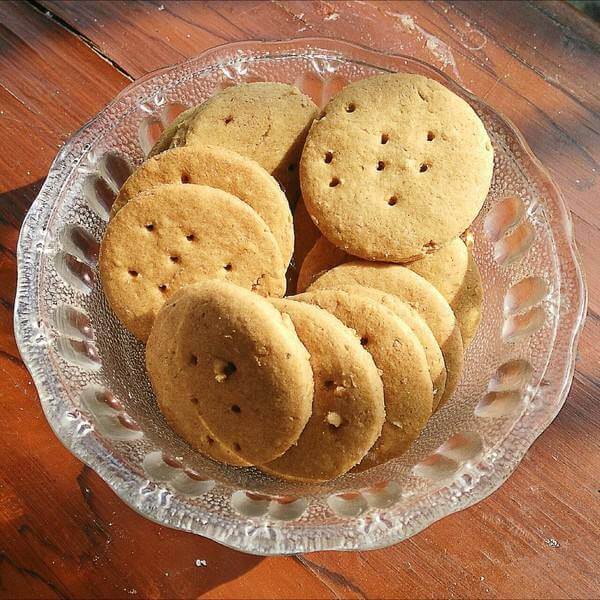 香甜的全麦簿饼干